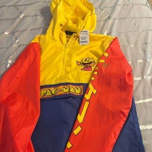 Men’s size medium Pac-Man windbreaker hoodie